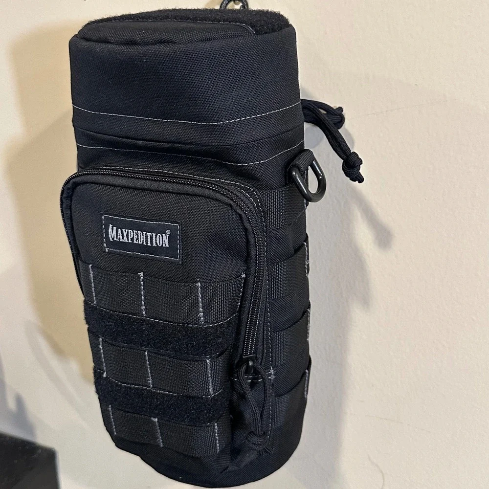 Maxpedition 12x5 Bottle Holder Black Tactical MOLLE Padded Pouch 0325B